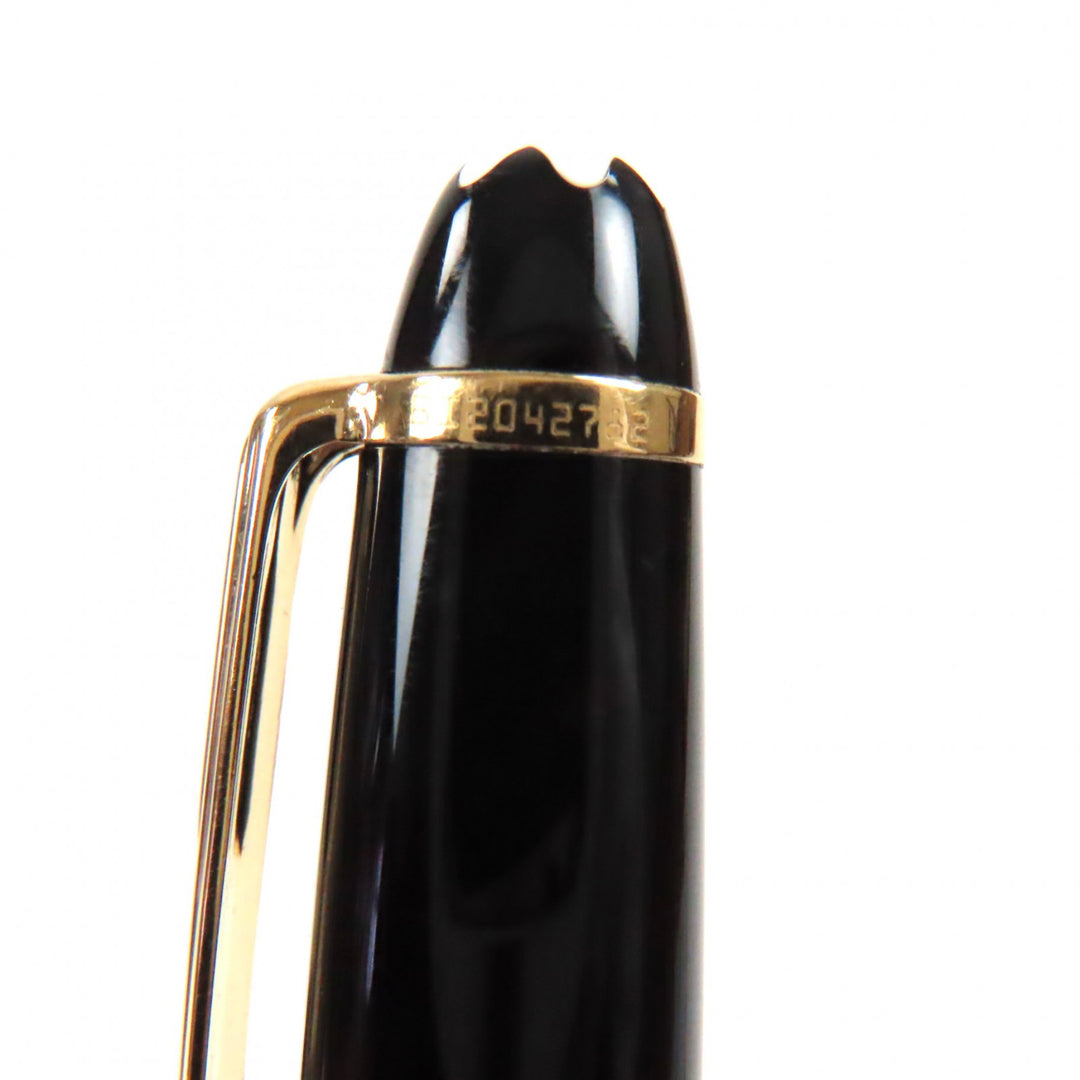 Very Good MONTBLANC Ballpoint pen Meisterstck Classic Black gold mens