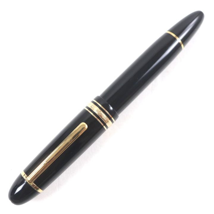 Very Good MONTBLANC fountain pen Meisterstuck 149 white star Black gold 14K mens