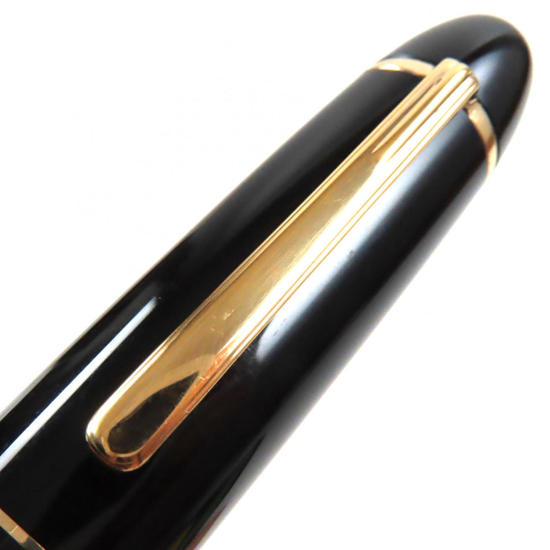 Very Good MONTBLANC fountain pen Meisterstuck 149 white star Black gold 14K mens