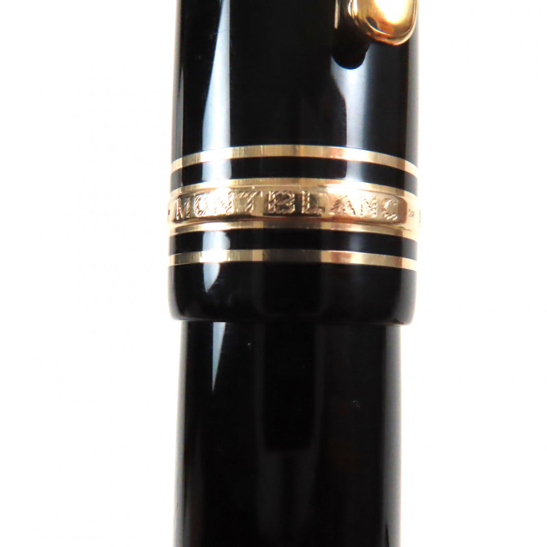 Very Good MONTBLANC fountain pen Meisterstuck 149 white star Black gold 14K mens