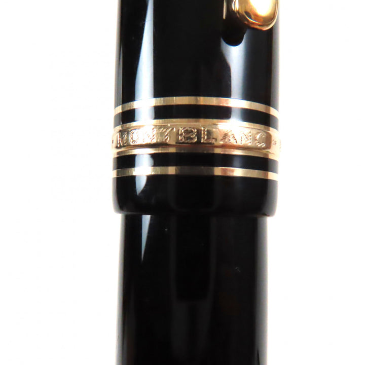 Very Good MONTBLANC fountain pen Meisterstuck 149 white star Black gold 14K mens