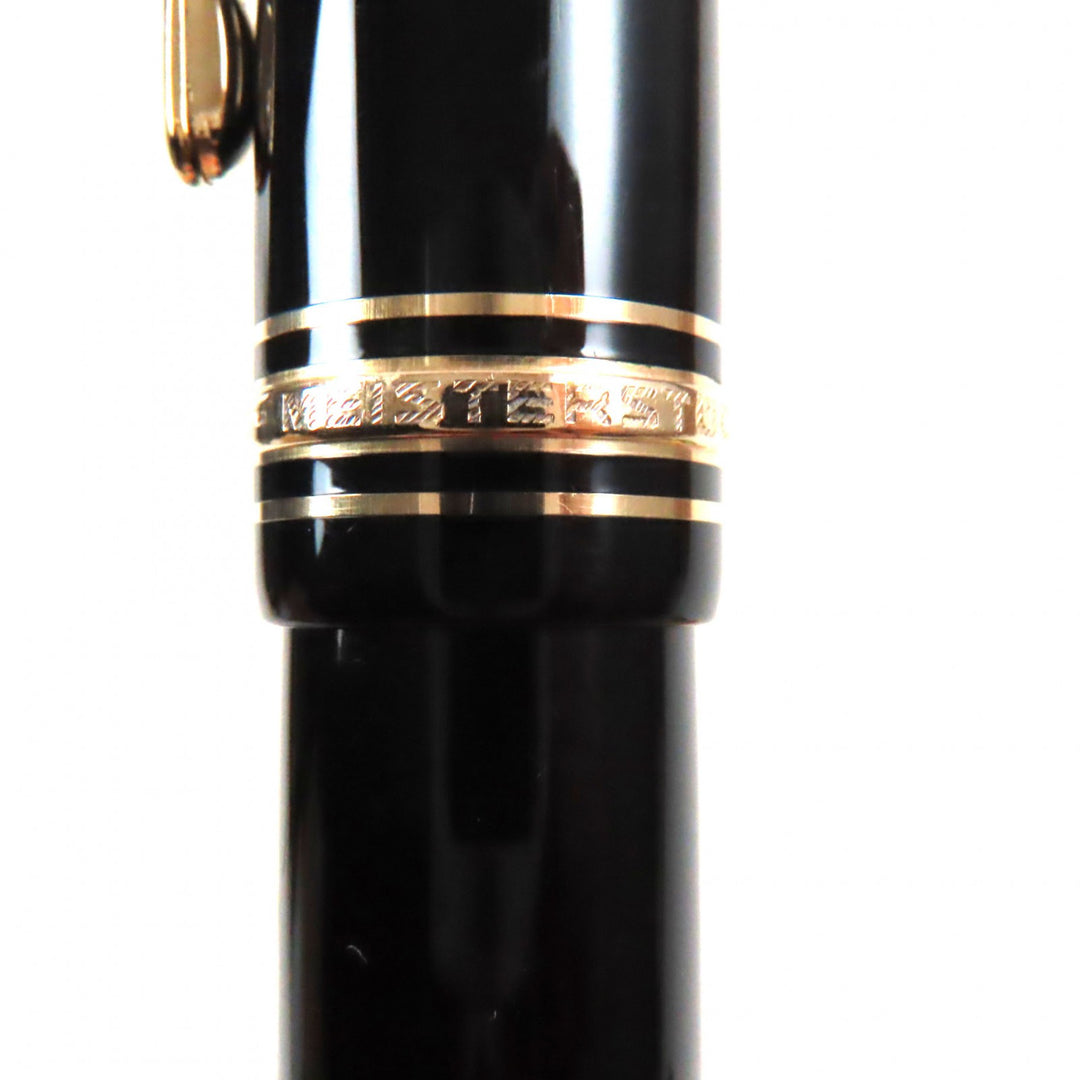 Very Good MONTBLANC fountain pen Meisterstuck 149 white star Black gold 14K mens