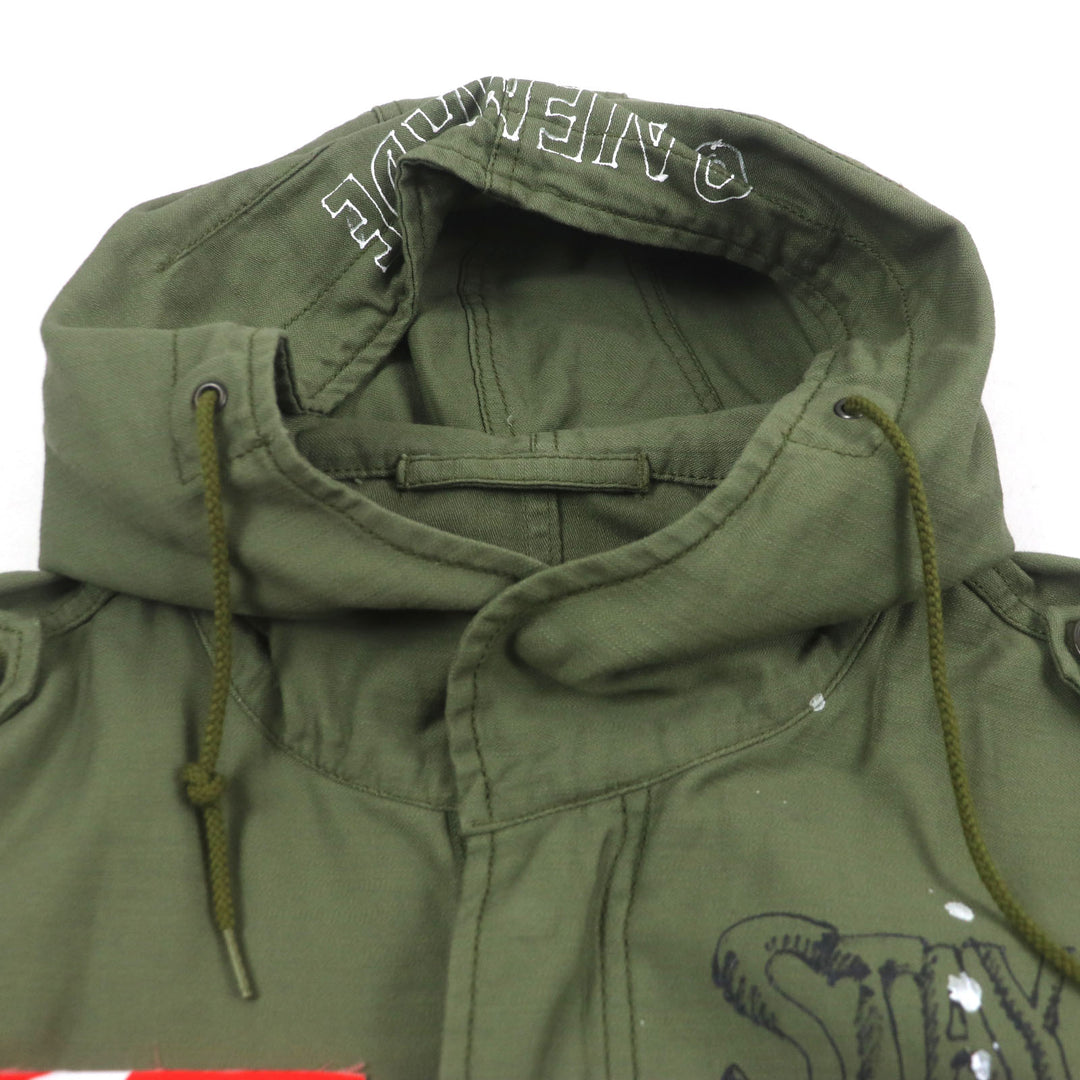 Great ONE MADE Mod coat Kurt Cobain handmade hooded zip up vintage