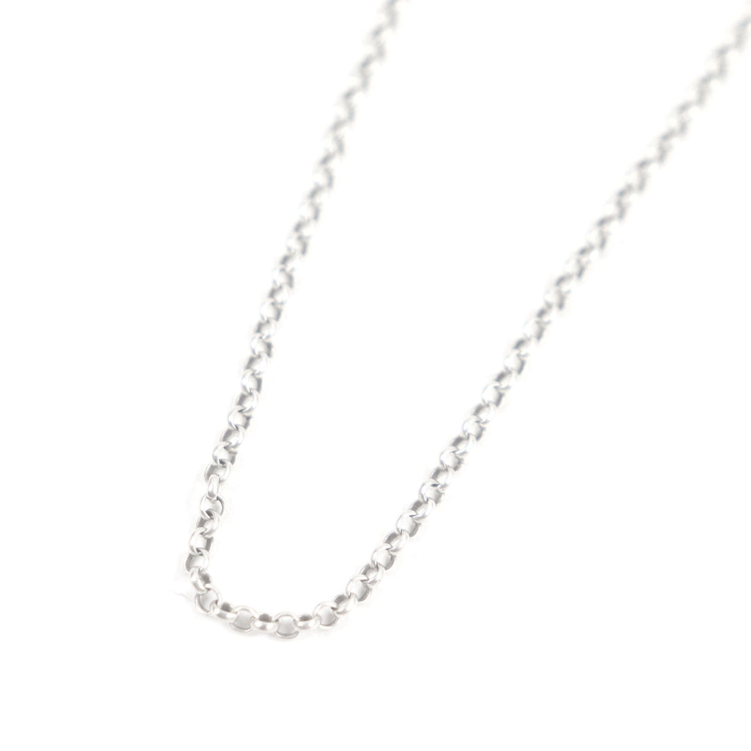Great CHROME HEARTS Necklace Roll Chain 18 inches Silver SV925 mens
