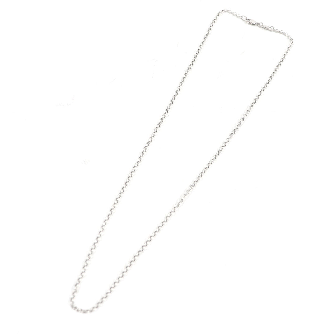 Great CHROME HEARTS Necklace Roll Chain 18 inches Silver SV925 mens