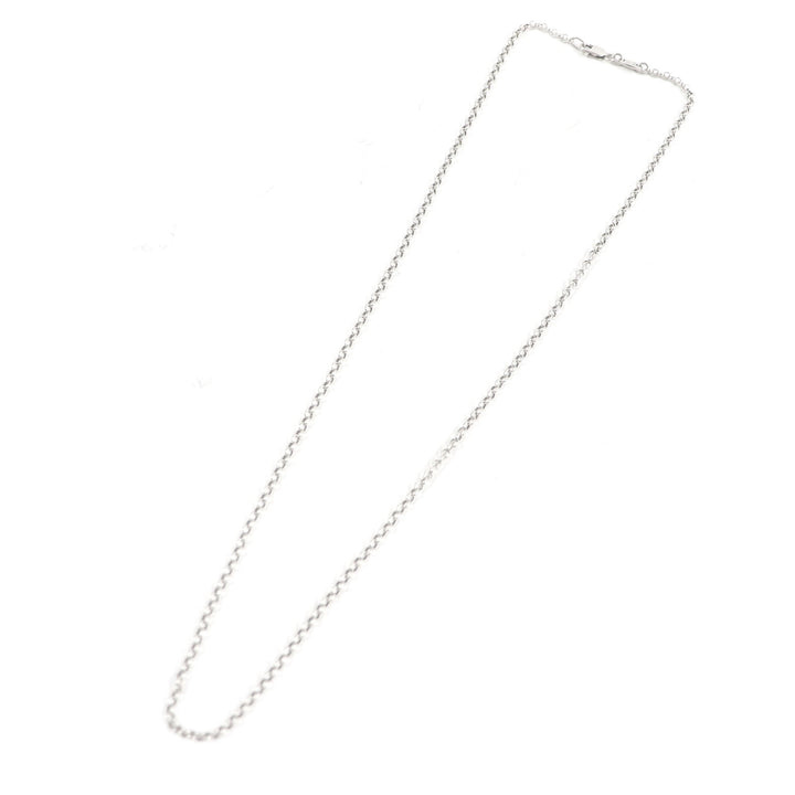 Great CHROME HEARTS Necklace Roll Chain 18 inches Silver SV925 mens