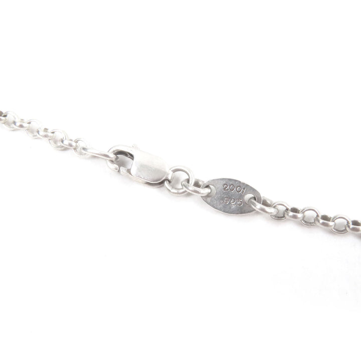 Great CHROME HEARTS Necklace Roll Chain 18 inches Silver SV925 mens
