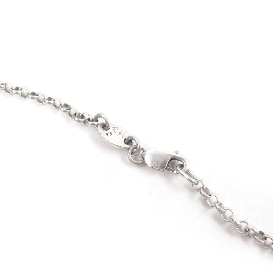 Great CHROME HEARTS Necklace Roll Chain 18 inches Silver SV925 mens