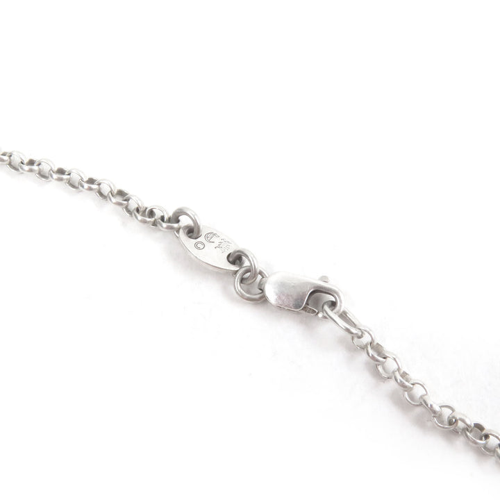 Great CHROME HEARTS Necklace Roll Chain 18 inches Silver SV925 mens