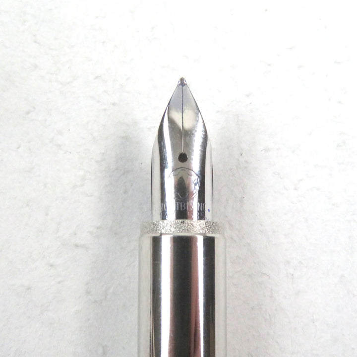 Excellent MONTBLANC fountain pen Starwalker Logo engraved White Star Cool blue K14 mens