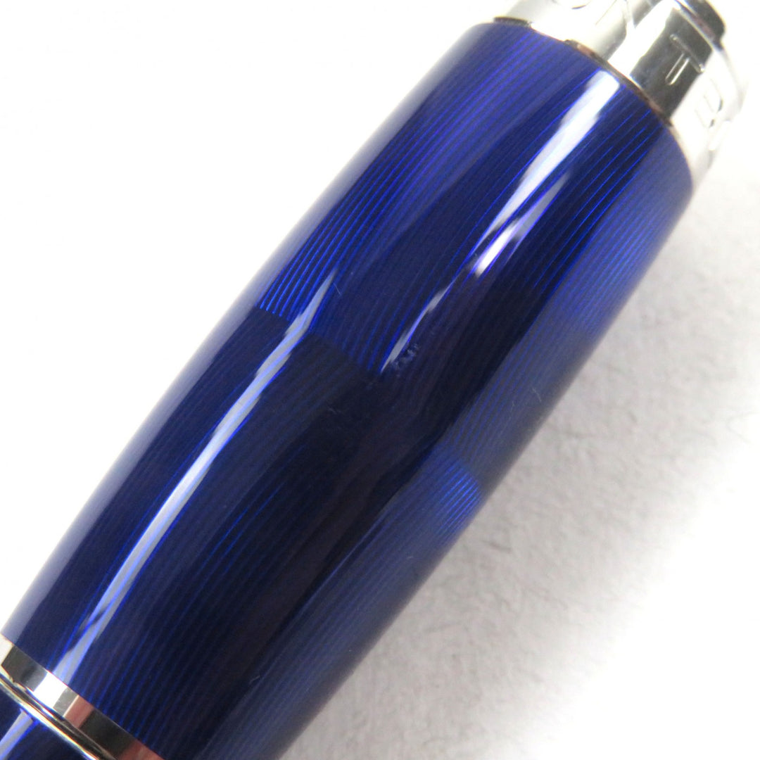 Excellent MONTBLANC fountain pen Starwalker Logo engraved White Star Cool blue K14 mens