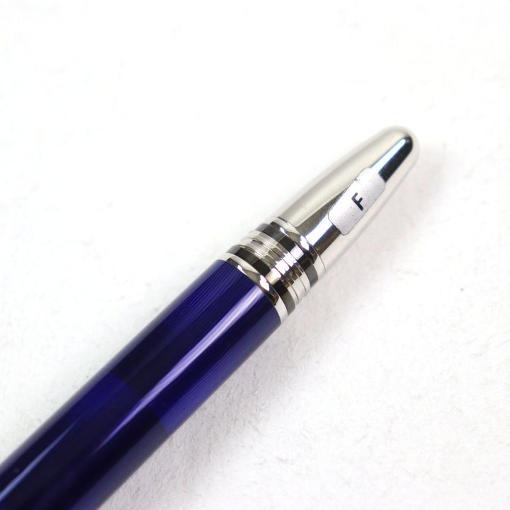Excellent MONTBLANC fountain pen Starwalker Logo engraved White Star Cool blue K14 mens