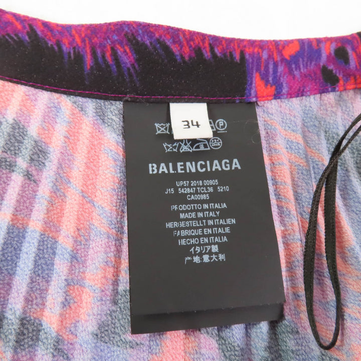 Excellent BALENCIAGA Pleated skirt Overall handle Multi polyester 34 542847