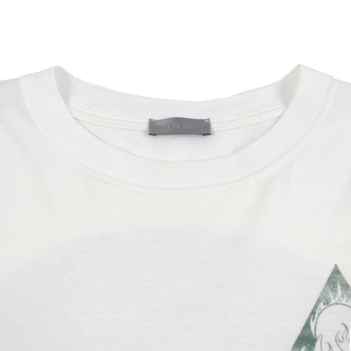 Great DIOR Long-sleeved T-shirt Printed Sweat Shirt white cotton mens L