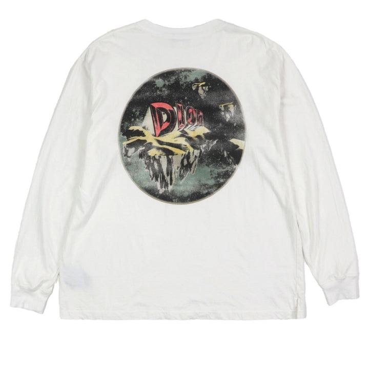 Great DIOR Long-sleeved T-shirt Printed Sweat Shirt white cotton mens L