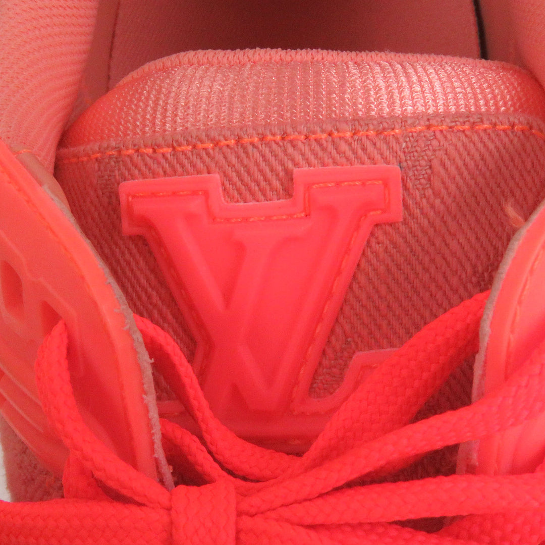 Pristine LOUIS VUITTON Low cut sneakers LV Trainer Line Monogram denim Orange