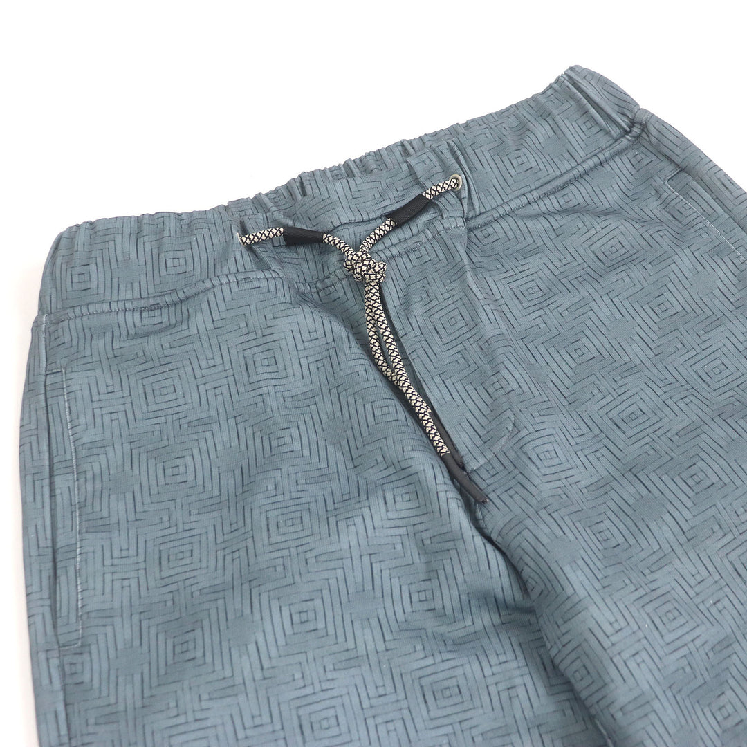 Excellent EMPORIO ARMANI Pants Black Tag All-Over Print Joggers Blue gray polyester mens S