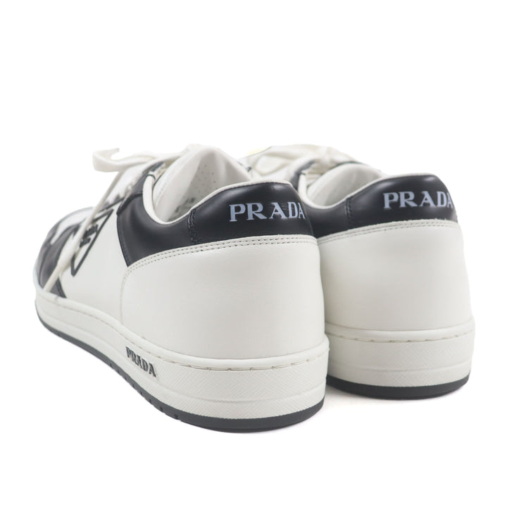 Excellent PRADA Low cut sneakers White black leather mens 8 2EE363