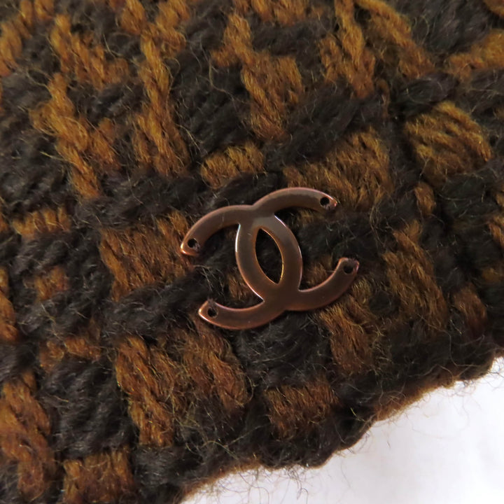 CHANEL two-piece set COCO Mark tweed with logo lining Brown 38 00A P16210W02649
