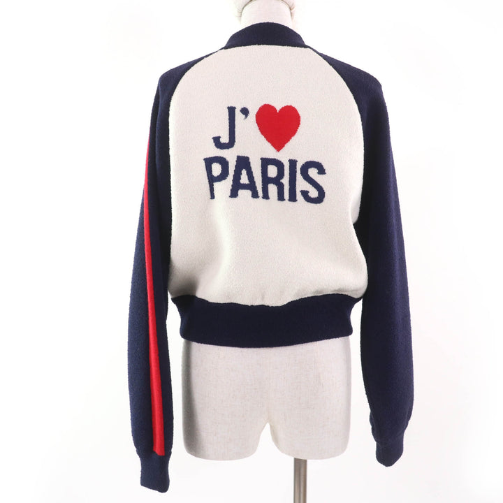 Excellent Christian Dior Jacket JA DIOR PARIS Navy wool Women 44 144V50AM350