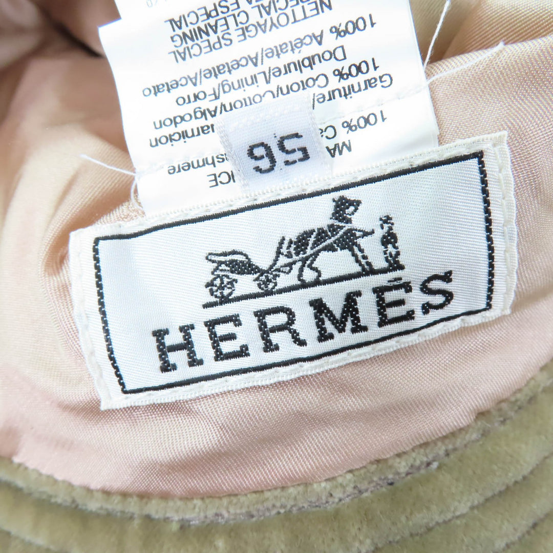 Excellent HERMES hat Cadena ZIP Bucket black cashmere Women 56