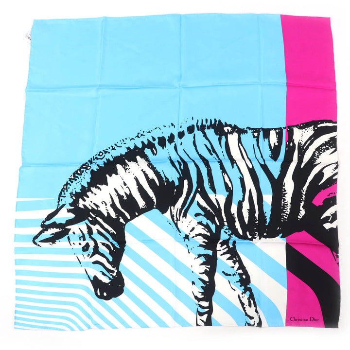 Pristine Christian Dior scarf D-Jungle Pop animal multicolor silk Women