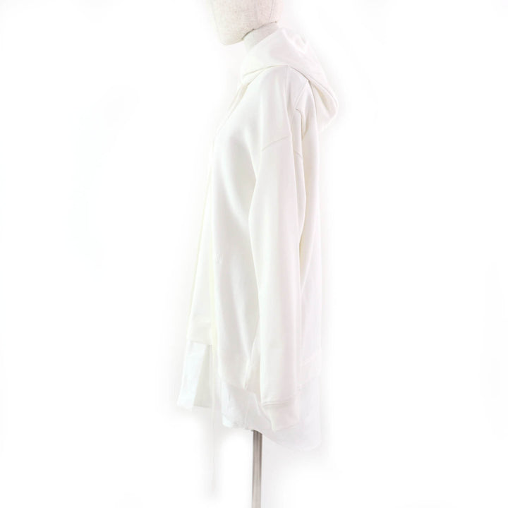 Great PATOU one piece Organic Cotton Trompe L'oeil Hoodie Dress white cotton Women S