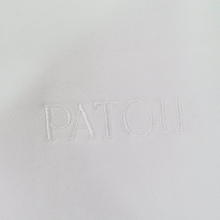 Great PATOU one piece Organic Cotton Trompe L'oeil Hoodie Dress white cotton