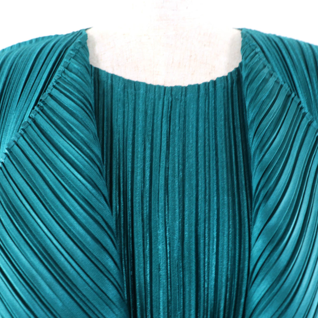 Great PLEATS PLEASE ensemble Jacket Sleeveless dress green PP51-JO128 PP51-JH125