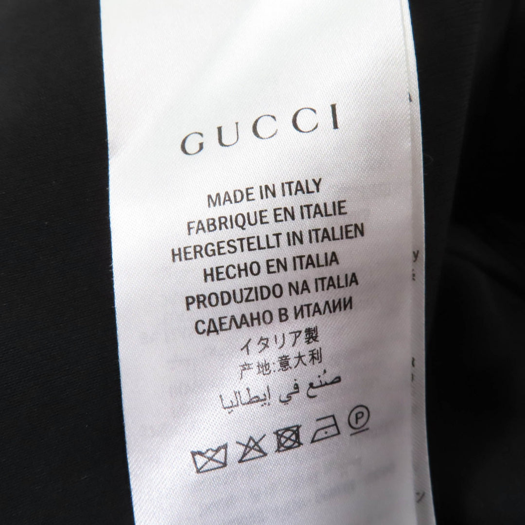 Excellent GUCCI one piece Jersey V-neck Dress with Interlocking G Pearl black XS