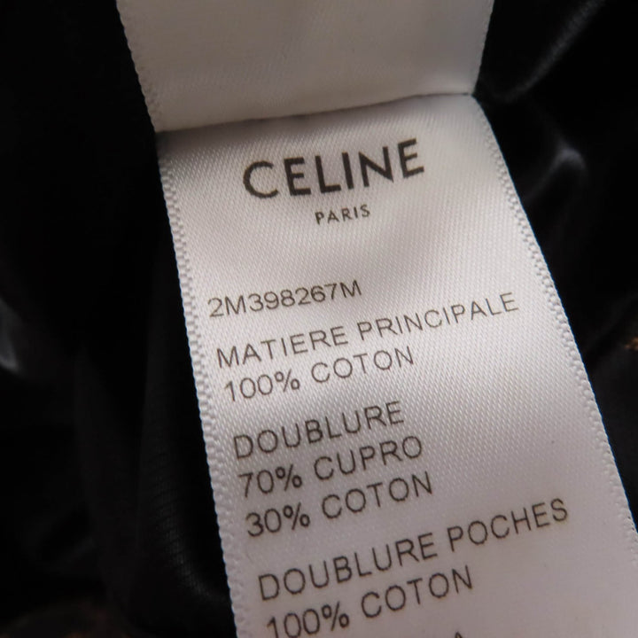 CELINE trench coat TriomphePattern Brown cotton Women 40 2M398267M