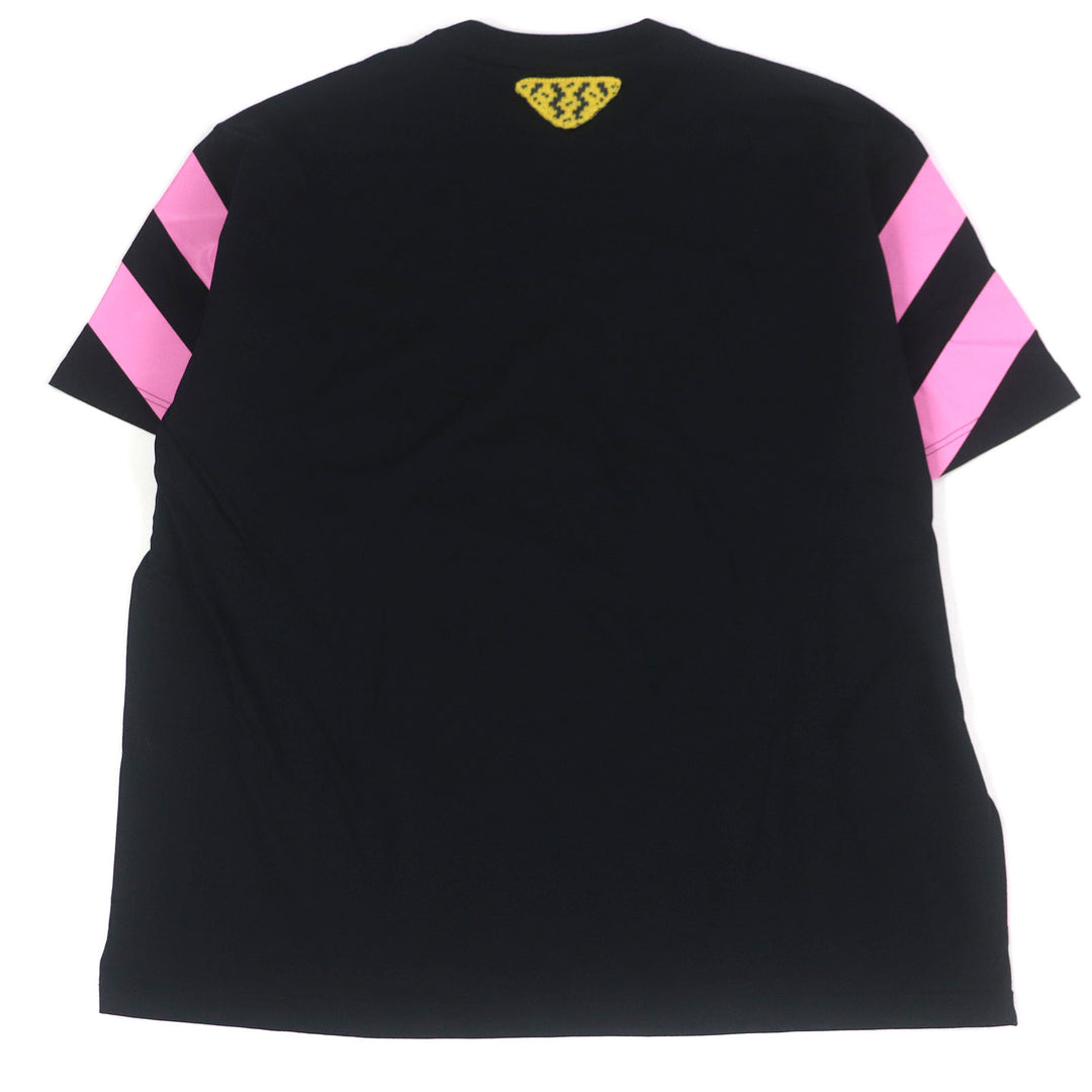 Excellent PRADA Short sleeve T-shirt Oversized Triangle Logo black cotton mens S