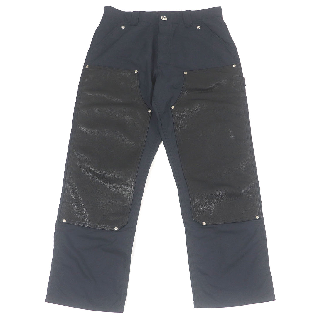 CHROME HEARTS Pants Leather switching carpenter long Nylon mens 33