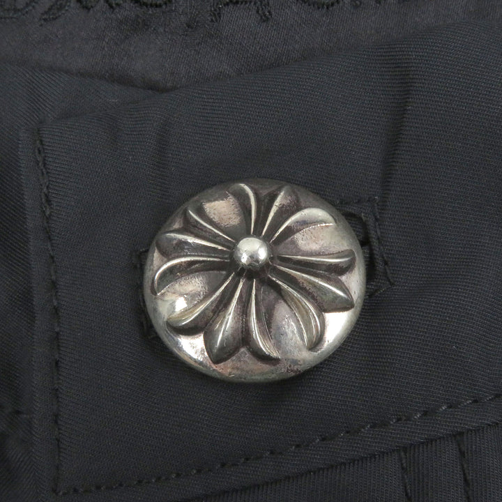CHROME HEARTS Pants Leather switching carpenter long Nylon mens 33