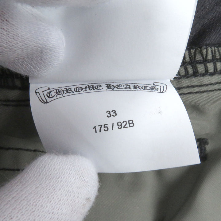 CHROME HEARTS Pants Leather switching carpenter long Nylon mens 33