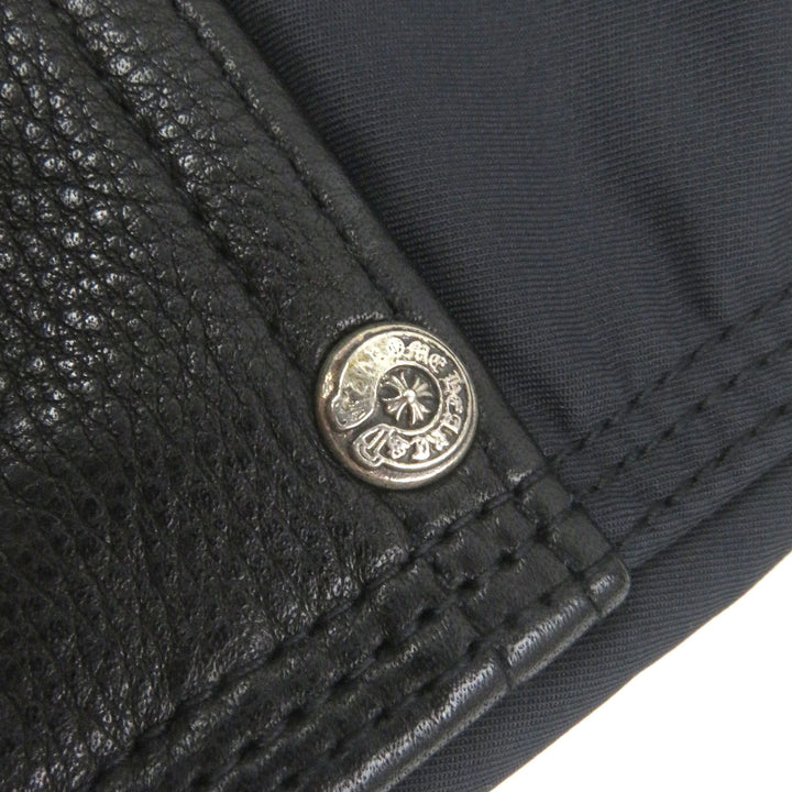 CHROME HEARTS Pants Leather switching carpenter long Nylon mens 33
