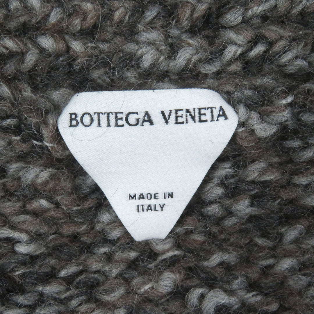 Excellent BOTTEGAVENETA cardigan shawl collar knit Brown alpaca mens M 761631
