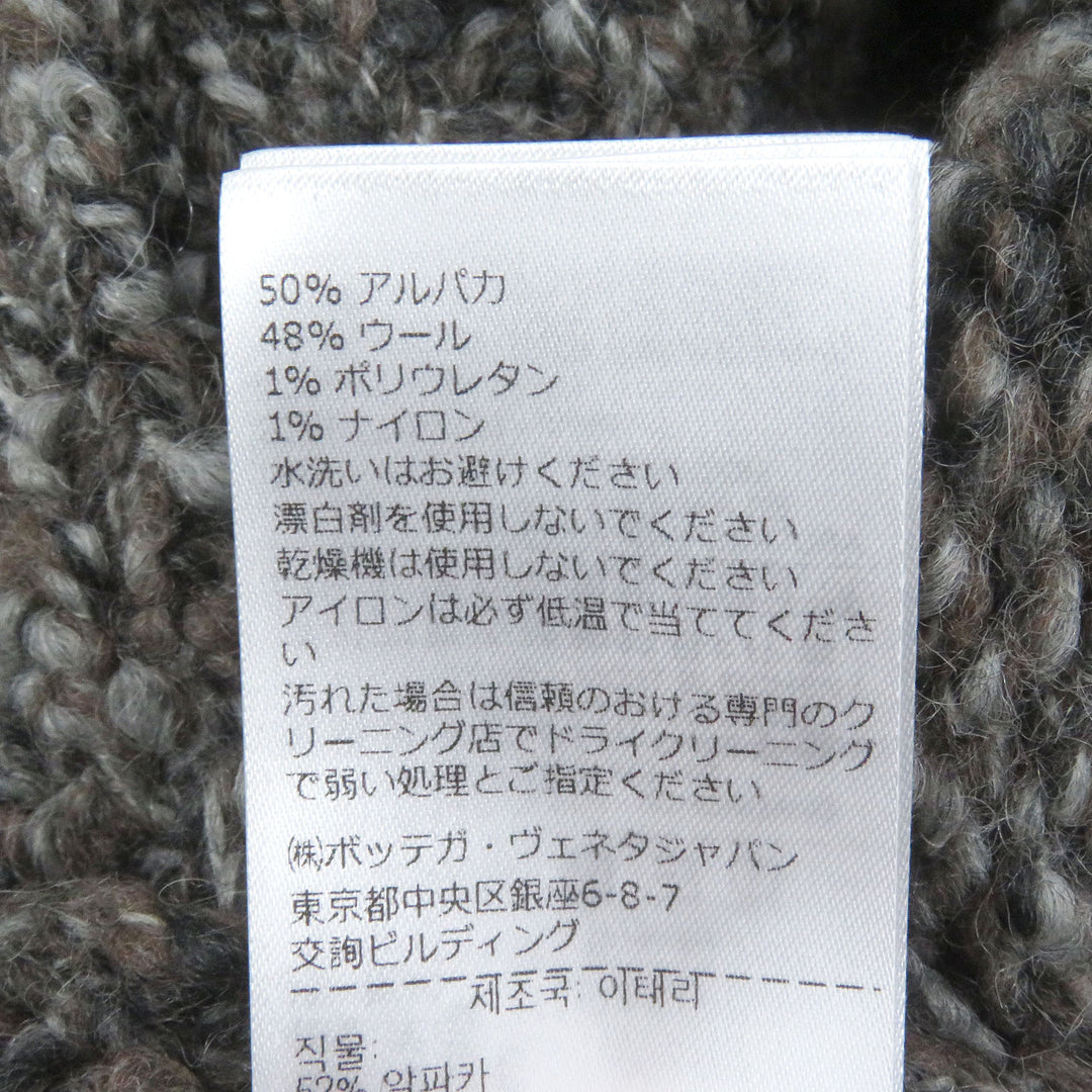 Excellent BOTTEGAVENETA cardigan shawl collar knit Brown alpaca mens M 761631