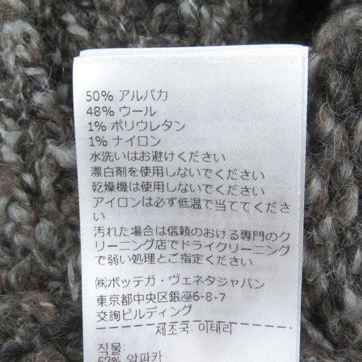 Excellent BOTTEGAVENETA cardigan shawl collar knit Brown alpaca mens M 761631