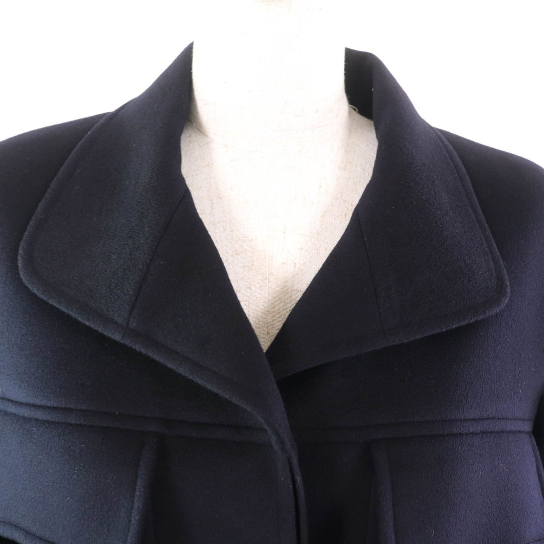 Excellent CHANEL Jacket COCO Mark button included Dark navy cashmere Women 38 98A P12245