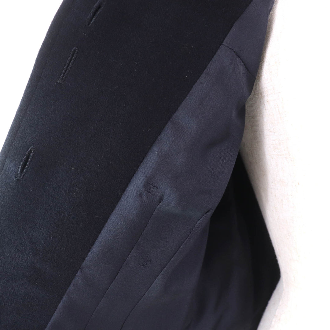 Excellent CHANEL Jacket COCO Mark button included Dark navy cashmere Women 38