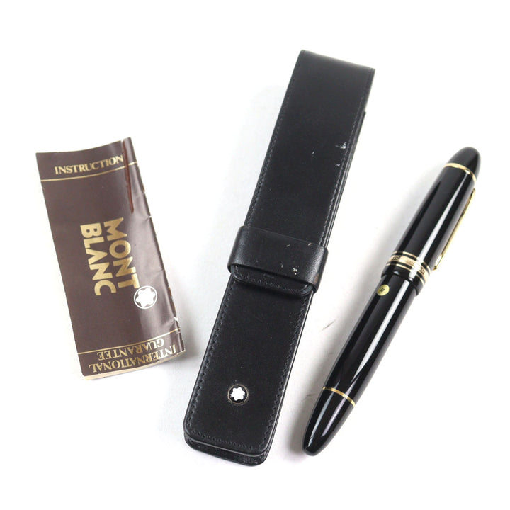 Excellent MONTBLANC fountain pen Meisterstuck 149 White Star logo engraved 18K