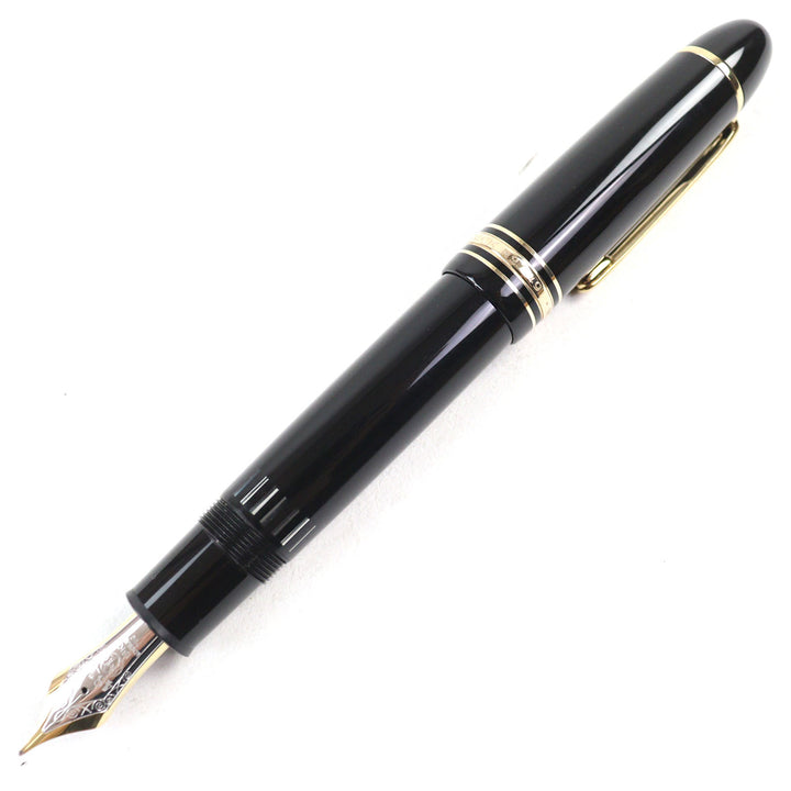 Excellent MONTBLANC fountain pen Meisterstuck 149 White Star logo engraved 18K