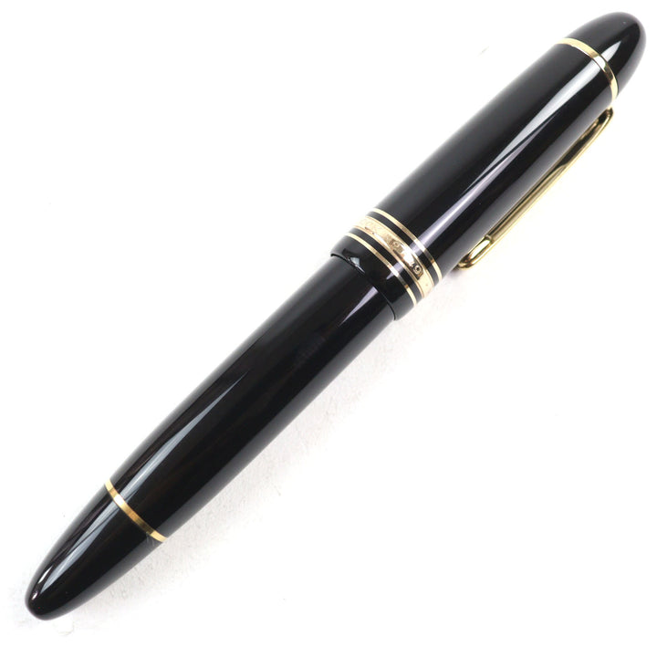 Excellent MONTBLANC fountain pen Meisterstuck 149 White Star logo engraved 18K