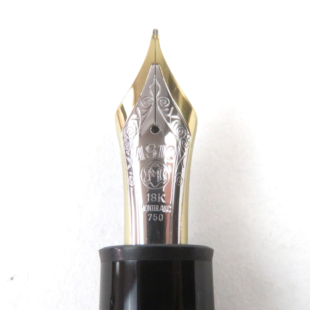 Excellent MONTBLANC fountain pen Meisterstuck 149 White Star logo engraved 18K