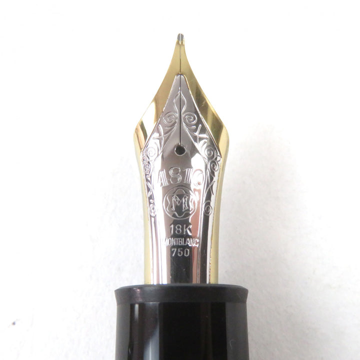 Excellent MONTBLANC fountain pen Meisterstuck 149 White Star logo engraved 18K
