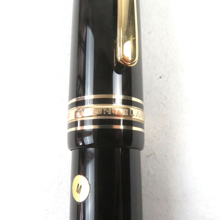 Excellent MONTBLANC fountain pen Meisterstuck 149 White Star logo engraved 18K