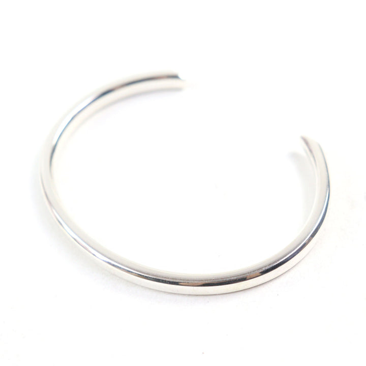Great TIFFANY&Co. Bangle Narrow logo engraving Silver AG925 men
