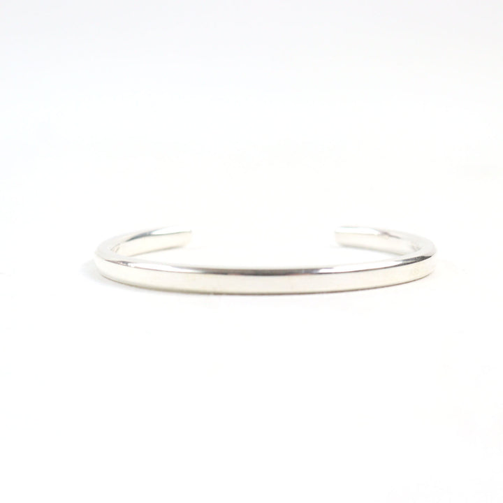 Great TIFFANY&Co. Bangle Narrow logo engraving Silver AG925 men