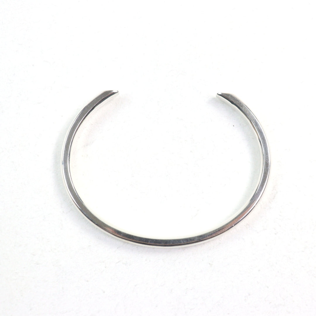 Great TIFFANY&Co. Bangle Narrow logo engraving Silver AG925 men